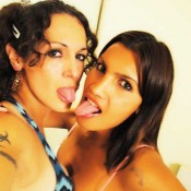 Shemale sluts Nikki Montero and Argie Vanushi suck each others shecocks